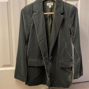 New with tags velvet blazer, sage green size S